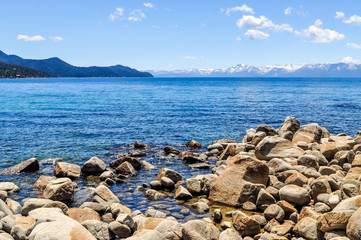 Lake Tahoe's Rocky Nevada Shoreline