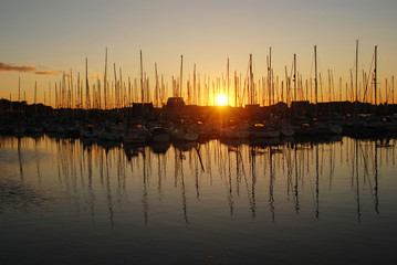 Howth Harbour at sunset - Ireland