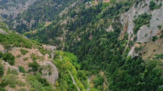 Peloponnese mountains aerial view, Greece