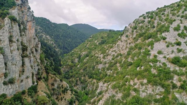 Peloponnese mountains aerial view, Greece