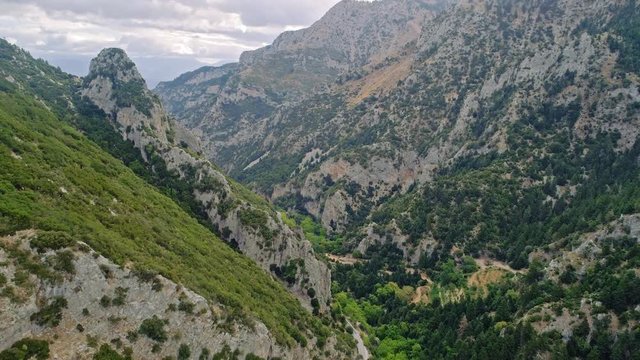 Peloponnese mountains aerial view, Greece