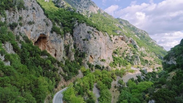 Peloponnese mountains aerial view, Greece