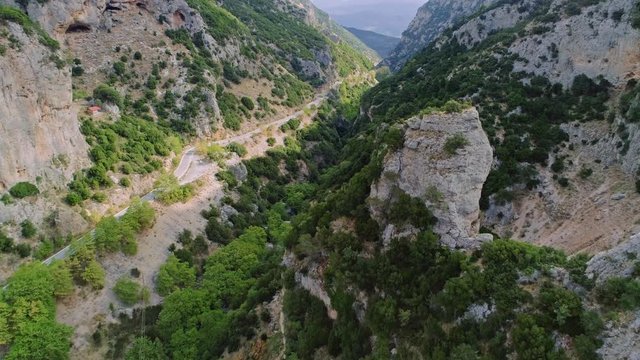 Peloponnese mountains aerial view, Greece