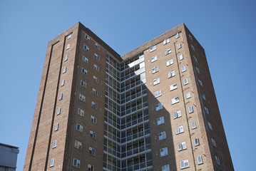 London, United Kingdom - June 26, 2018 : Buildings in Hackney Central
