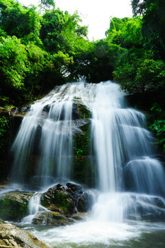 SAIKU waterfall in national park it is beautiful at southern, Thailand © sanya