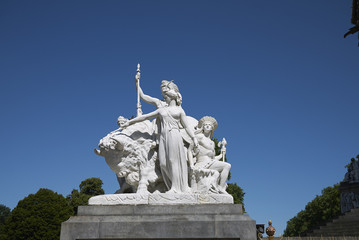 London, United Kingdom - June 26, 2018 : The America group in Albert Memorial in Kensington Gardens