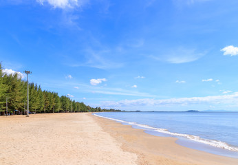 Sunny sea at Hat Laem Sing beach in Chanthaburi, east of Thailand