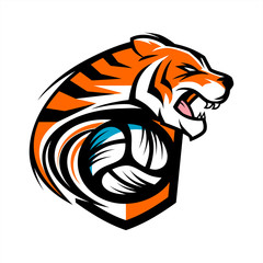 Tiger Volleyball Team Logo