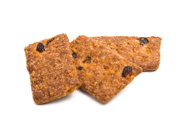 cookies with raisins isolated