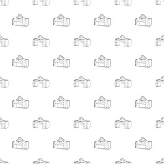 Tennis bag icon in outline style isolated on white background vector illustration