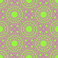 Modern colored seamless lace pattern with abstract geometric flower. Fashion design background for invitation card. illustration