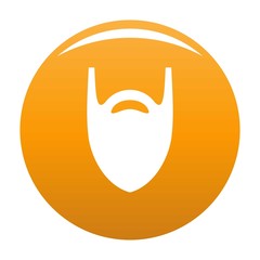 Fashion beard icon. Simple illustration of fashion beard vector icon for any design orange