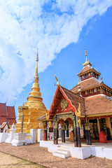 Fototapeta premium Wat Pong Sanuk temple and museum in Lampang, North of Thailand