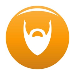 Heavy beard icon. Simple illustration of heavy beard vector icon for any design orange