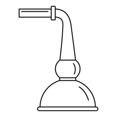Beverage pipe icon. Outline illustration of beverage pipe vector icon for web design isolated on white background