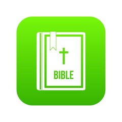 Fototapeta premium Bible icon digital green for any design isolated on white vector illustration