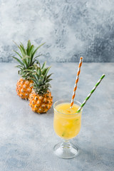 Cold pineapple cocktail