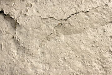old concrete wall in cracks