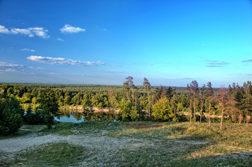 A view across the Narew River to the Mazovian plain near Rozan