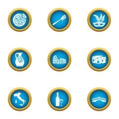 Sweetness icons set. Flat set of 9 sweetness vector icons for web isolated on white background