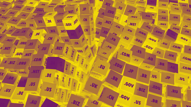gold cubes with domain extensions 