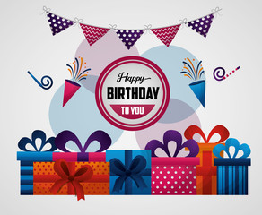 Obraz premium happy birthday card