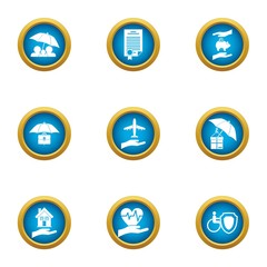 Fototapeta premium Everyday icons set. Flat set of 9 everyday vector icons for web isolated on white background