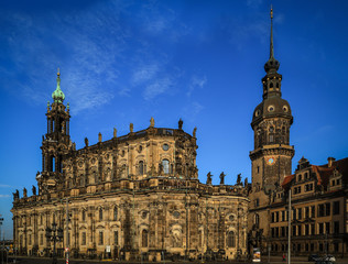 Residenzschloß und Hofkirche in Dresden