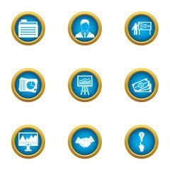 Currency icons set. Flat set of 9 currency vector icons for web isolated on white background