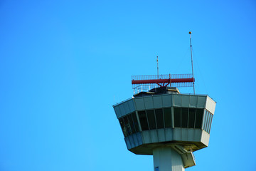 AERONAUTICAL RADIO's high sky tower at aitport location