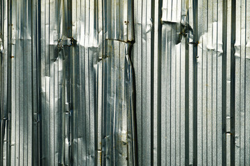 closes Zinc fence as background texture wall on summer time.