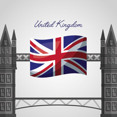 Obraz na płótnie Canvas united kingdom places flag