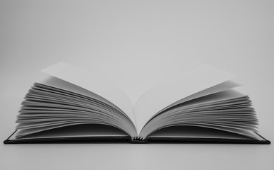 Blank square cover book template on white background