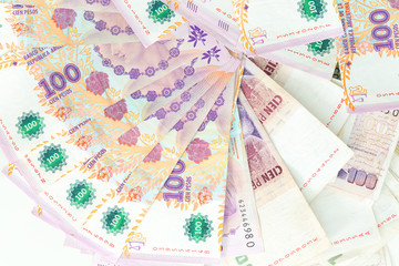 Argentine money, pesos, high denominations