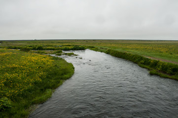 The imposing Seljalandsfoss waterfall in Iceland