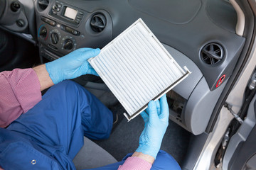 New cabin air filter for a car