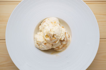 Tablet Ice Cream Decorated with Homemade Tablet
