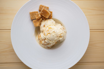 Tablet Ice Cream Decorated with Homemade Tablet