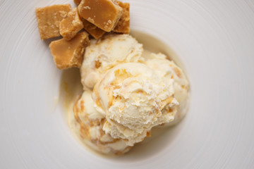 Tablet Ice Cream Decorated with Homemade Tablet