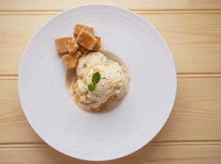 Tablet Ice Cream Decorated with Homemade Tablet