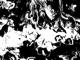 Black and white liquid texture.Grunge Vector  Background.