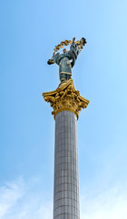 KIEV, UKRAINE - July 10, 2018: Monument of Independence on  Maidan Nezalezhnosti at Kiev.