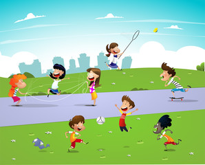 Children playing outside