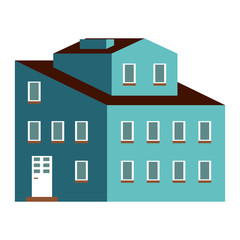 Flat cartoon house.