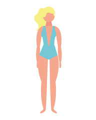 woman with swimsuit character