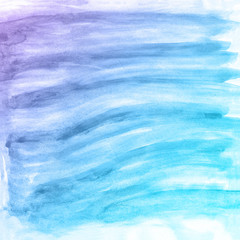Blue and purple watercolor paint background.