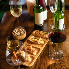 Tasty snacks on the table