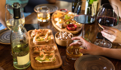 Tasty snacks on the table