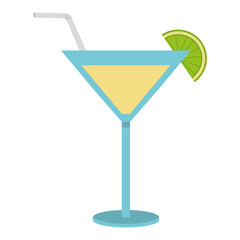 cocktail glass drink alcohol lemon straw