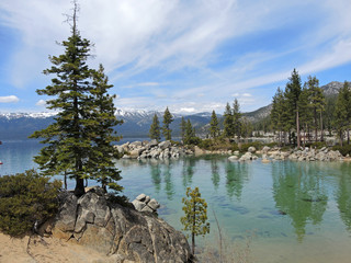 Beautiful nature scenes abound at Sand Harbor on Lake Tahoe.